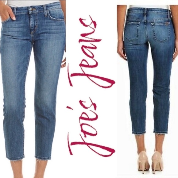 JOE’S JEANS Roxy Straight Leg Raw Hem Girlfriend Ankle Jeans, Size 27 - Picture 1 of 10